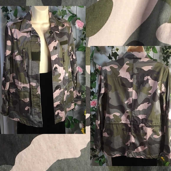 *H&M Divided* Pale pink camo military style jacket - Picture 9 of 9